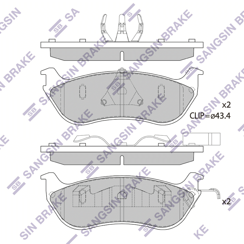 Передние тормозные колодки Sangsin SP1340