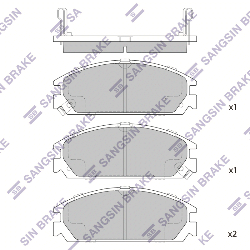 Передние тормозные колодки Sangsin SP1346