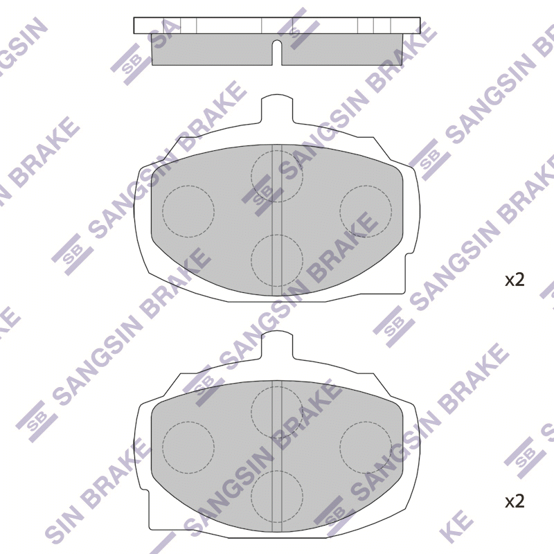 Передние тормозные колодки Sangsin SP1358
