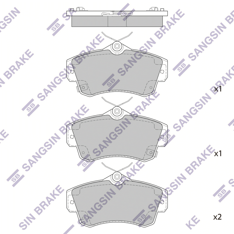Передние тормозные колодки Sangsin SP1359
