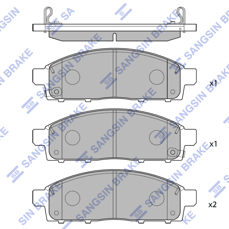Передние тормозные колодки Sangsin SP1361A