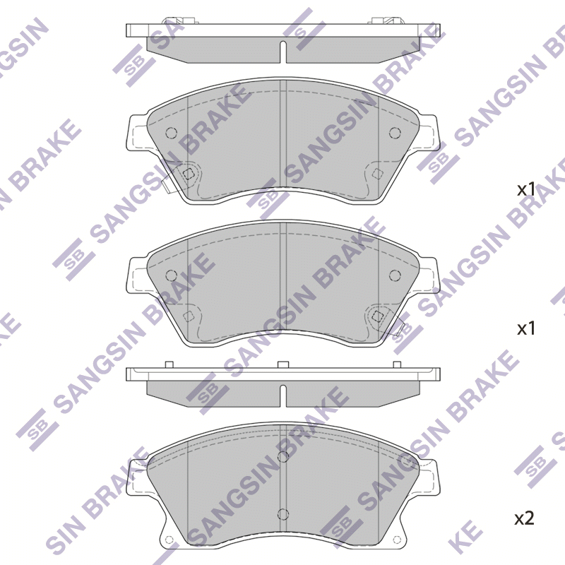 Передние тормозные колодки Sangsin SP1362