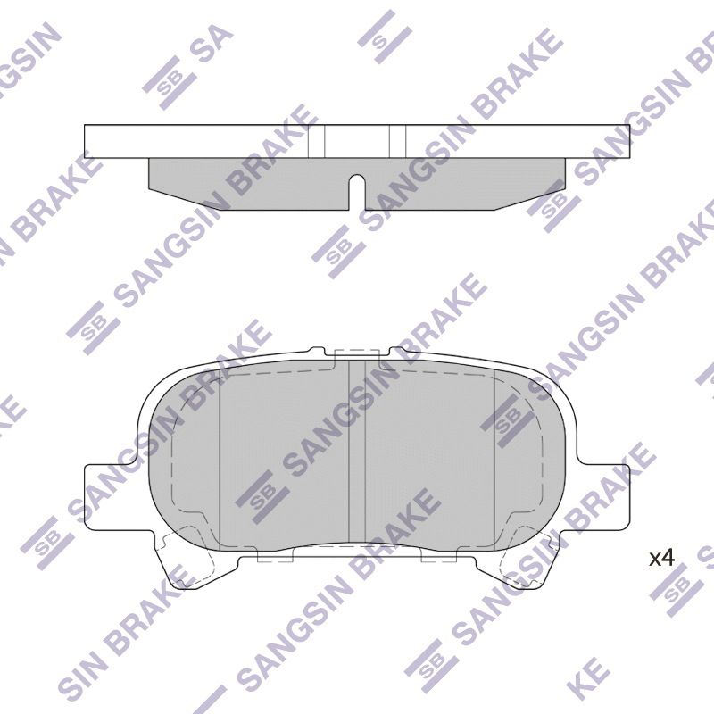 Задние тормозные колодки Sangsin SP1364
