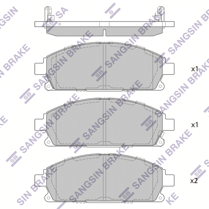 Передние тормозные колодки Sangsin SP1365