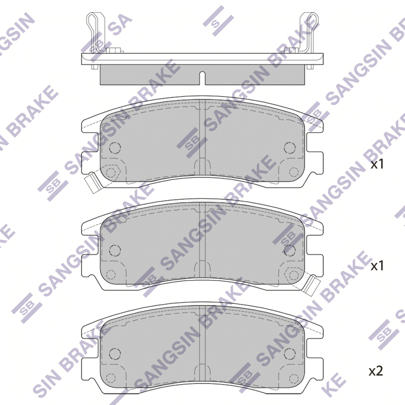Передние тормозные колодки Sangsin SP1366