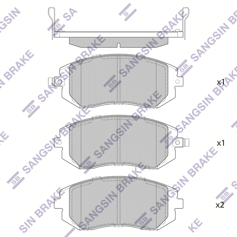 Передние тормозные колодки Sangsin SP1367