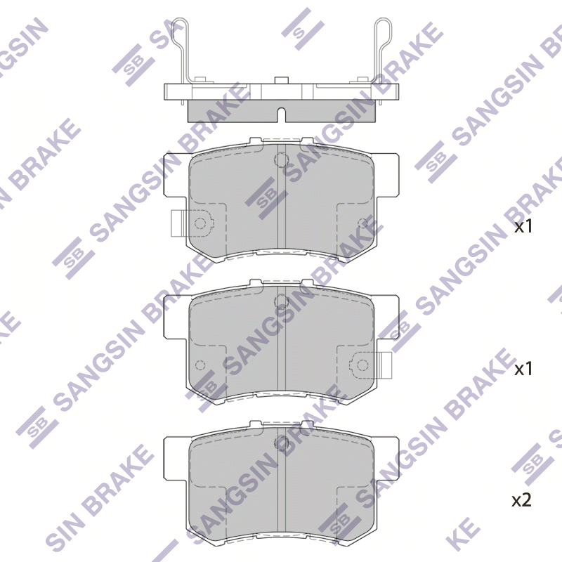 Задние тормозные колодки Sangsin SP1368