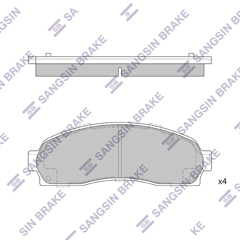 Передние тормозные колодки Sangsin SP1369