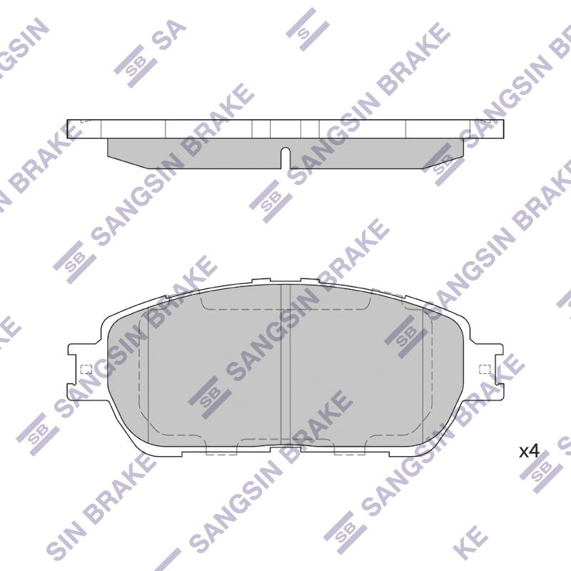 Передние тормозные колодки Sangsin SP1372A