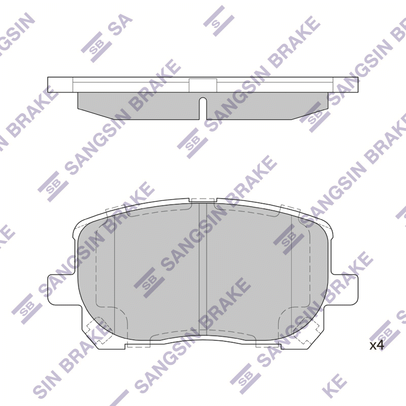 Передние тормозные колодки Sangsin SP1373