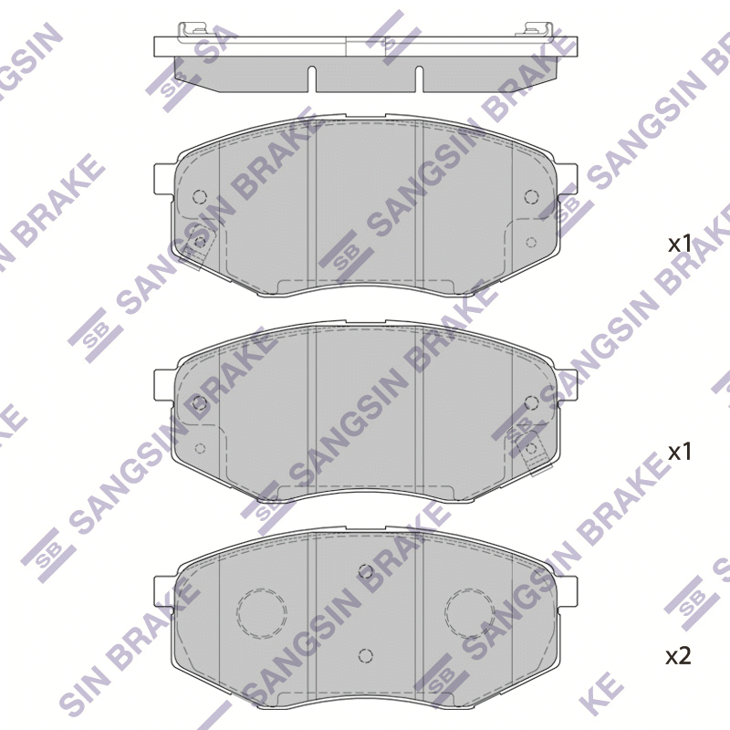 Передние тормозные колодки Sangsin SP1374
