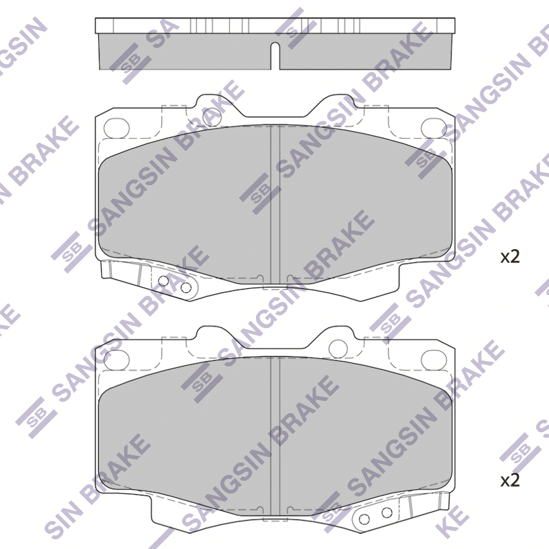Передние тормозные колодки Sangsin SP1375