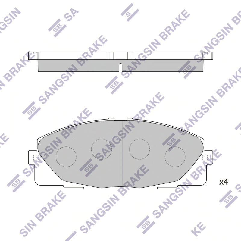 Передние тормозные колодки Sangsin SP1376