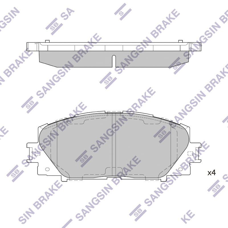 Передние тормозные колодки Sangsin SP1377A
