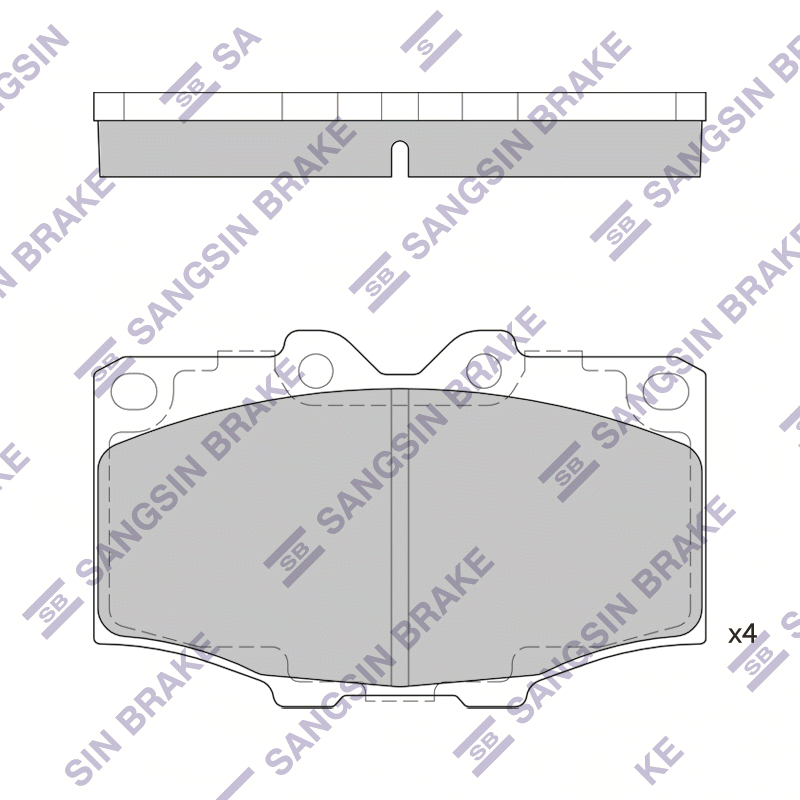 Задние тормозные колодки Sangsin SP1378