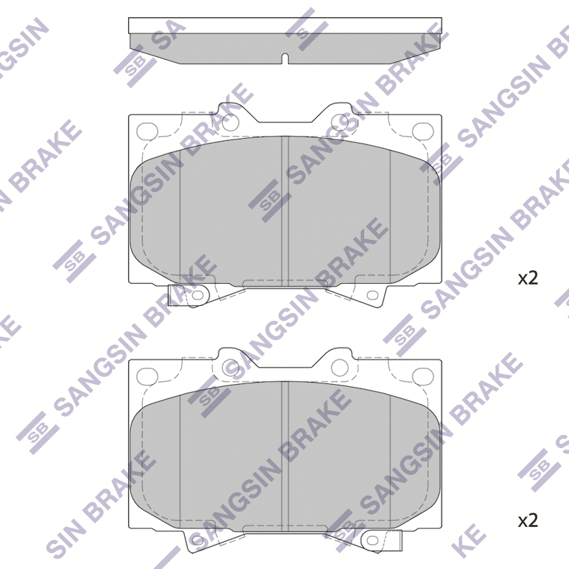 Передние тормозные колодки Sangsin SP1379