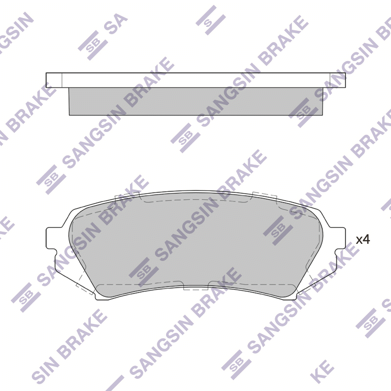 Задние тормозные колодки Sangsin SP1380