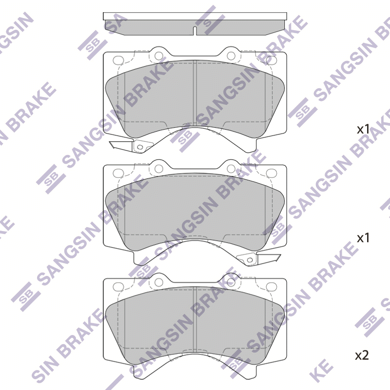 Передние тормозные колодки Sangsin SP1381