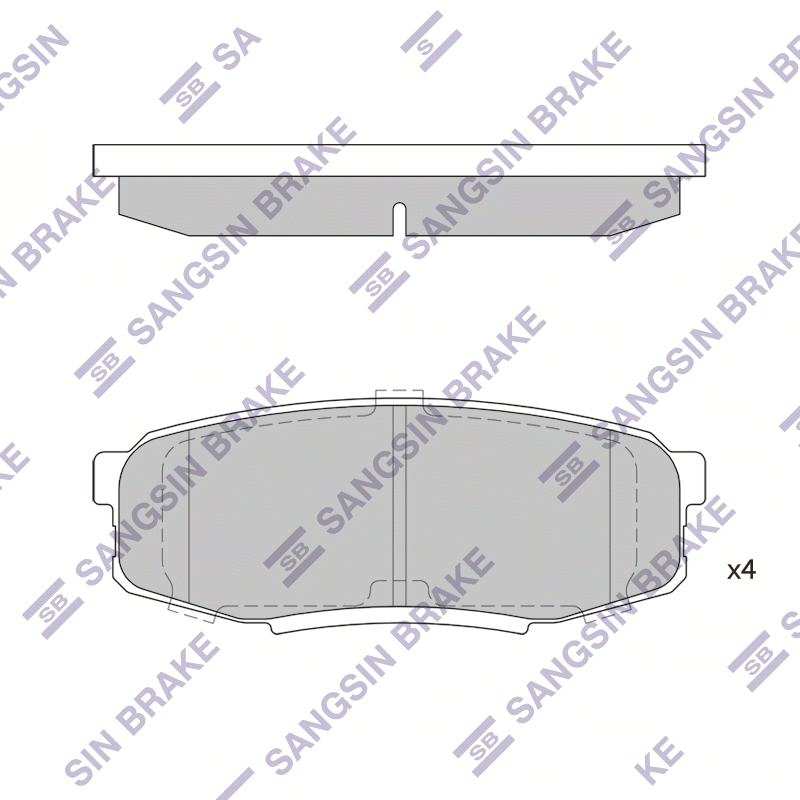 Задние тормозные колодки Sangsin SP1382