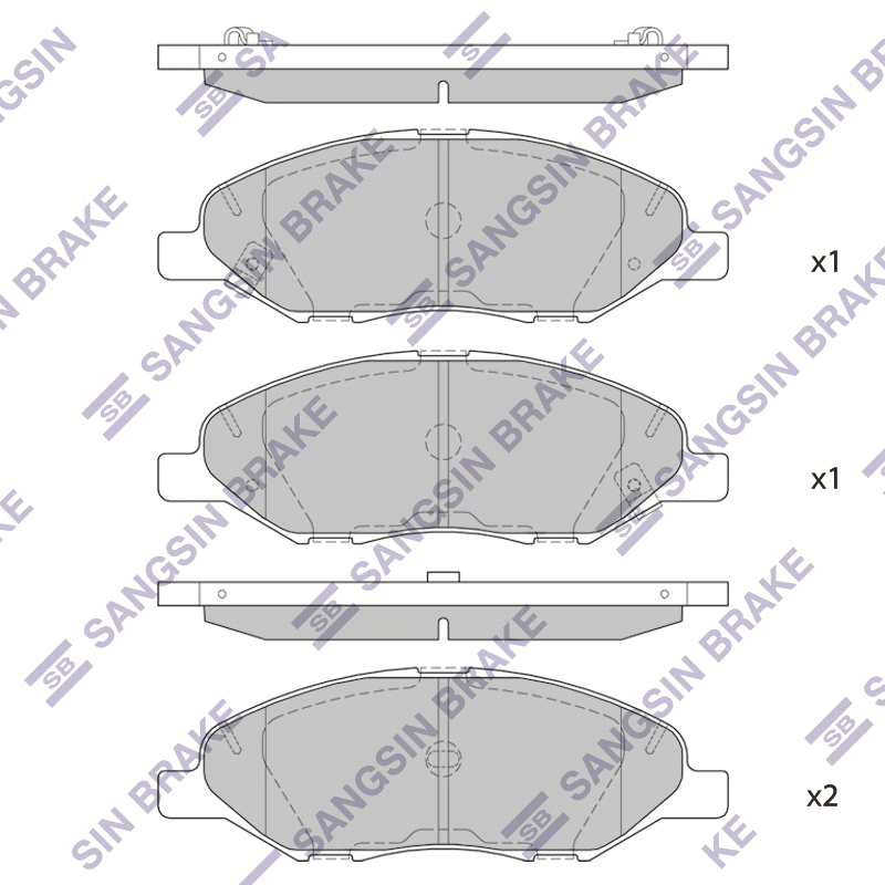 Передние тормозные колодки Sangsin SP1383