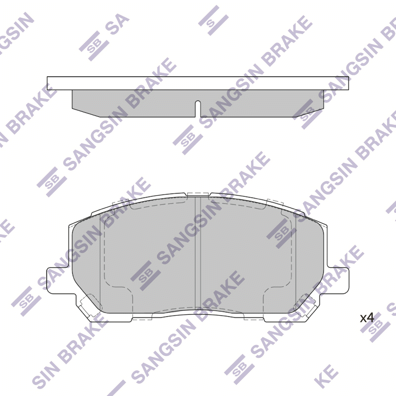Передние тормозные колодки Sangsin SP1384