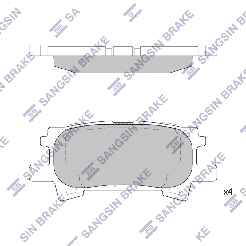 Задние тормозные колодки Sangsin SP1385