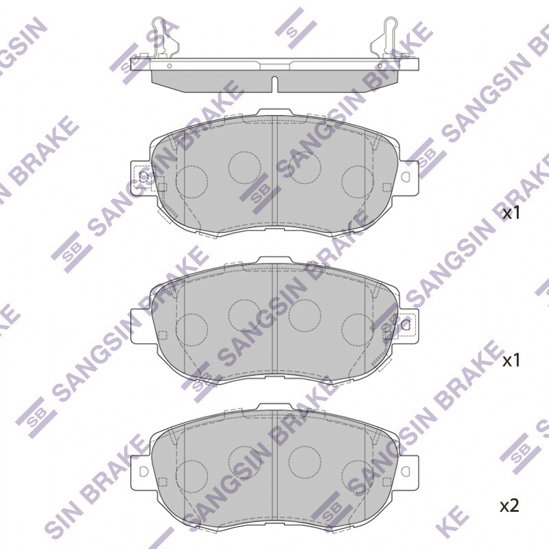 Передние тормозные колодки Sangsin SP1386