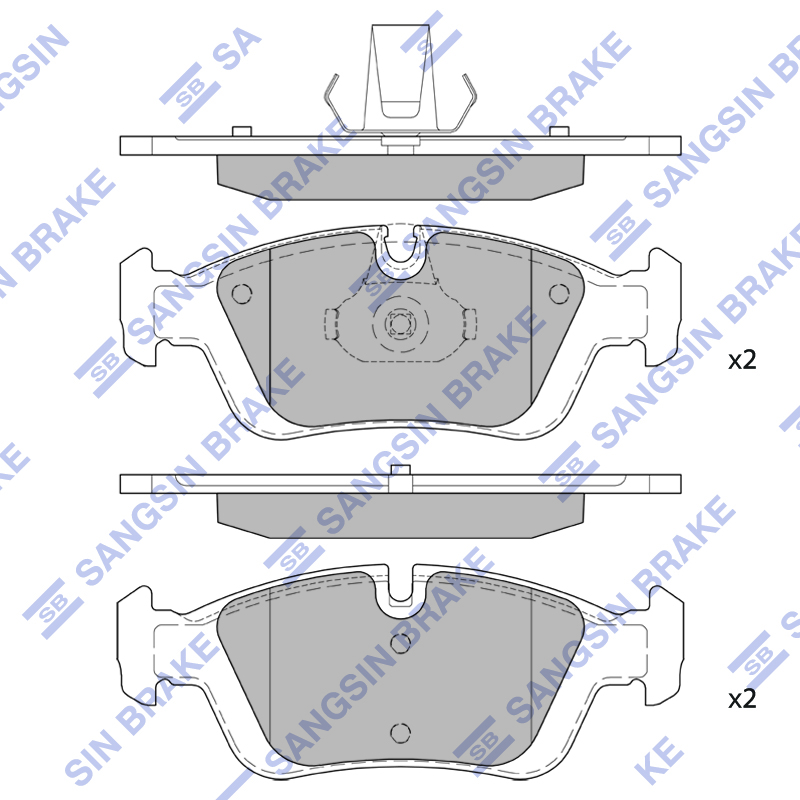 Передние тормозные колодки Sangsin SP1388