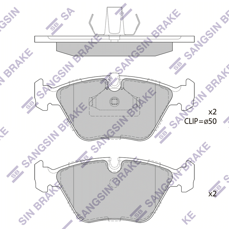 Передние тормозные колодки Sangsin SP1389