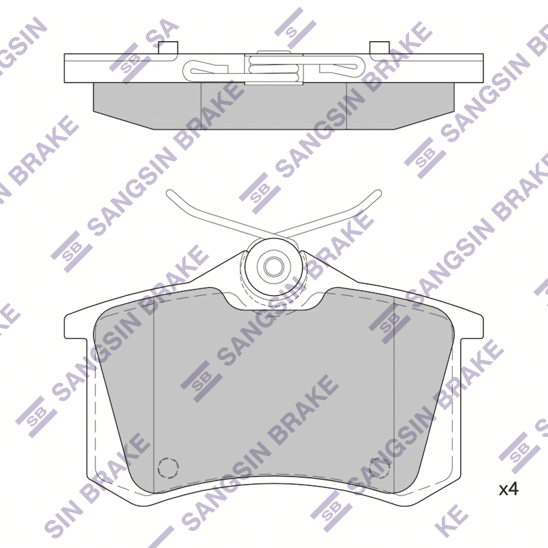 Задние тормозные колодки Sangsin SP1391