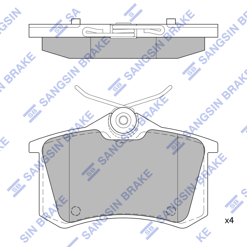 Задние тормозные колодки Sangsin SP1391B