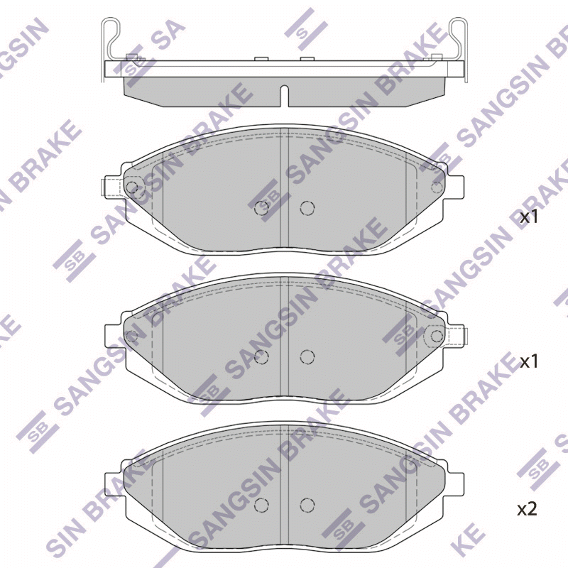 Передние тормозные колодки Sangsin SP1392