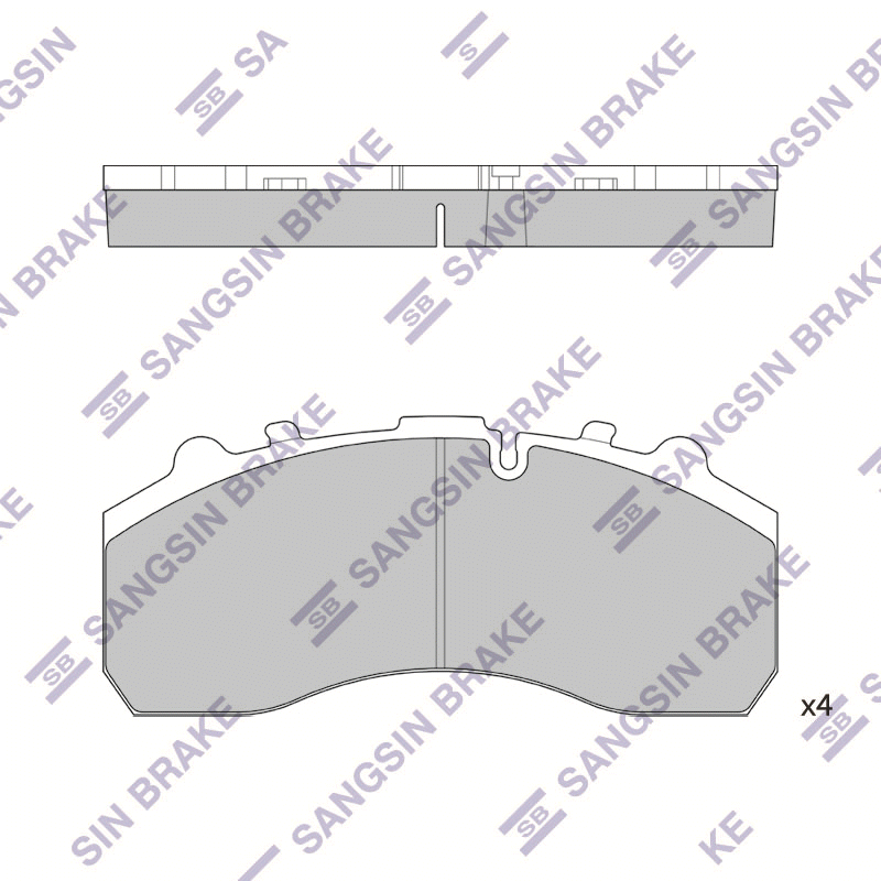 Задние тормозные колодки Sangsin SP1393