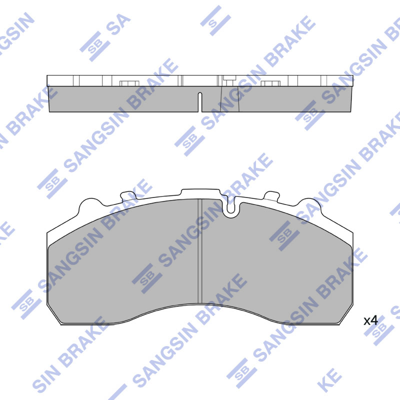 Передние тормозные колодки Sangsin SP1393B