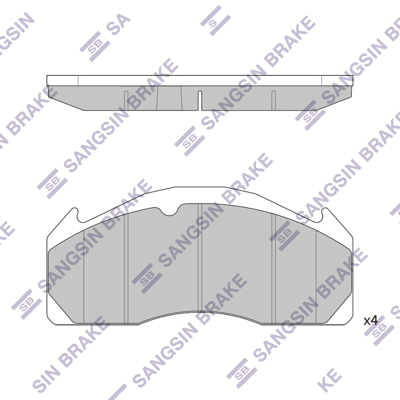 Передние/задние тормозные колодки Sangsin SP1394
