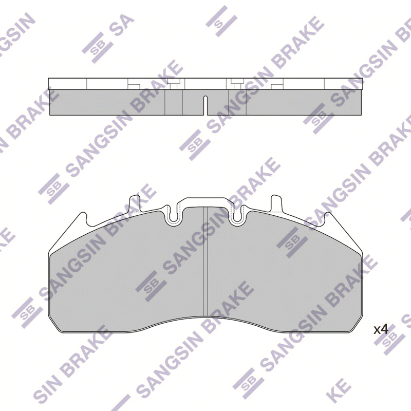 Передние тормозные колодки Sangsin SP1395
