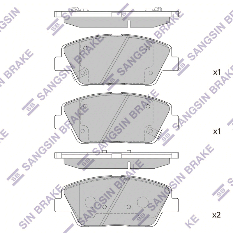 Передние тормозные колодки Sangsin SP1397