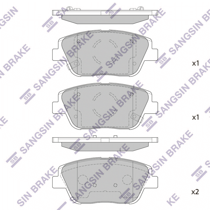 Передние тормозные колодки Sangsin SP1398
