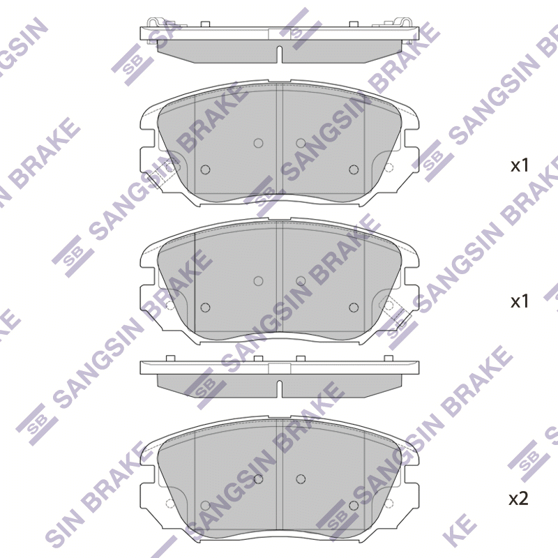 Передние тормозные колодки Sangsin SP1402A