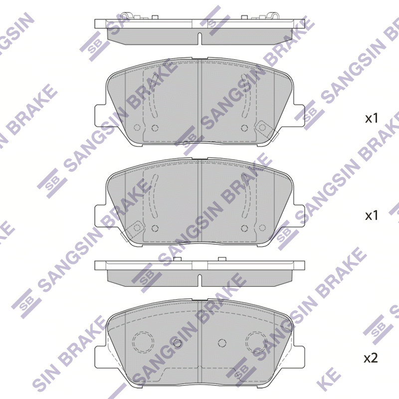Передние тормозные колодки Sangsin SP1403