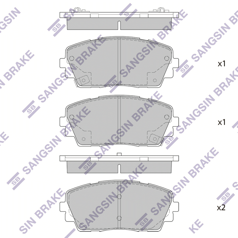 Передние тормозные колодки Sangsin SP1405