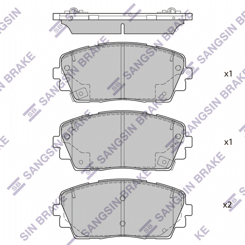 Передние тормозные колодки Sangsin SP1405A