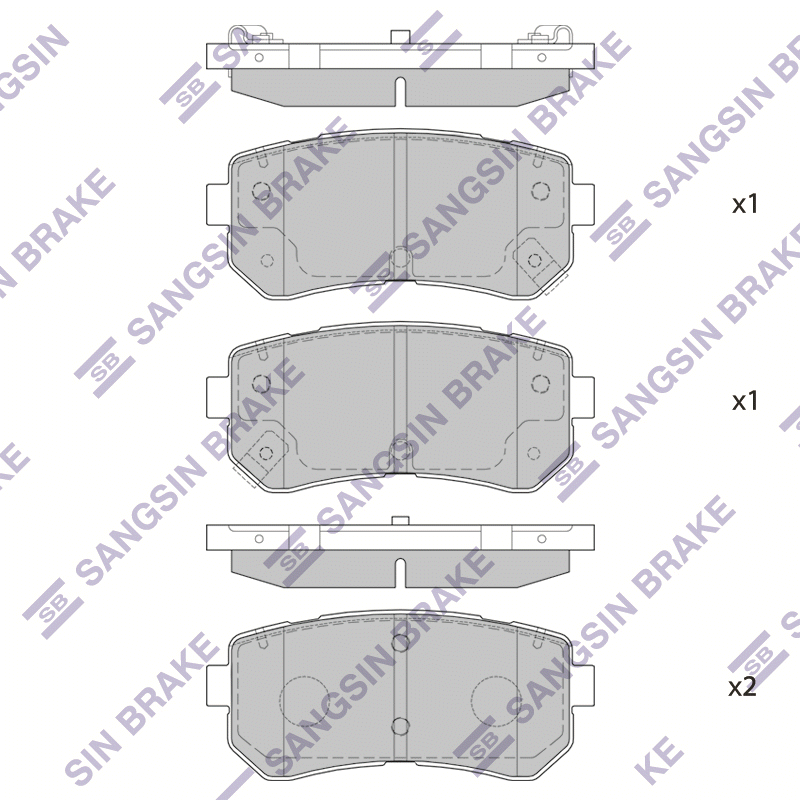 Задние тормозные колодки Sangsin SP1406