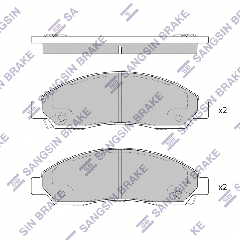 Передние тормозные колодки Sangsin SP1408