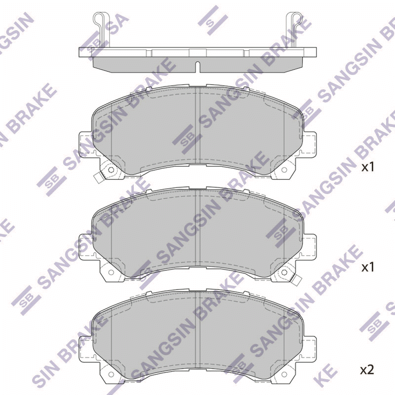 Передние тормозные колодки Sangsin SP1409