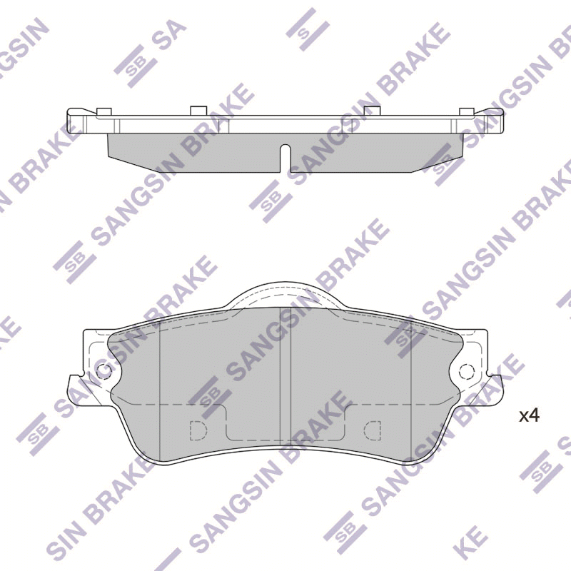 Передние тормозные колодки Sangsin SP1411