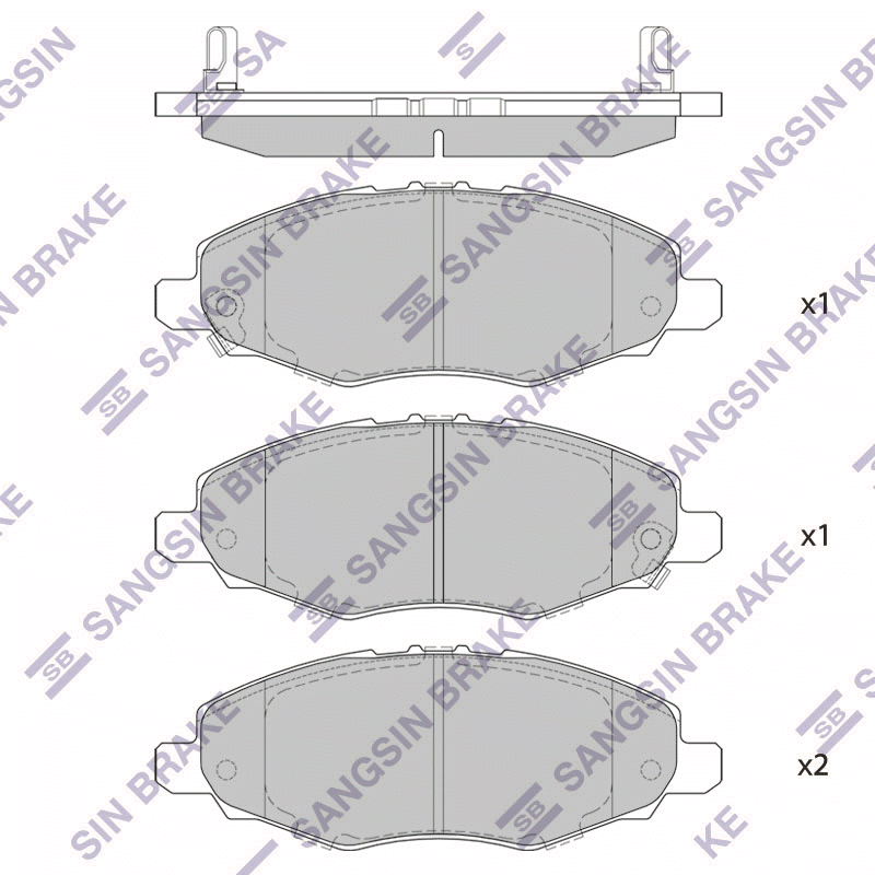 Передние тормозные колодки Sangsin SP1412