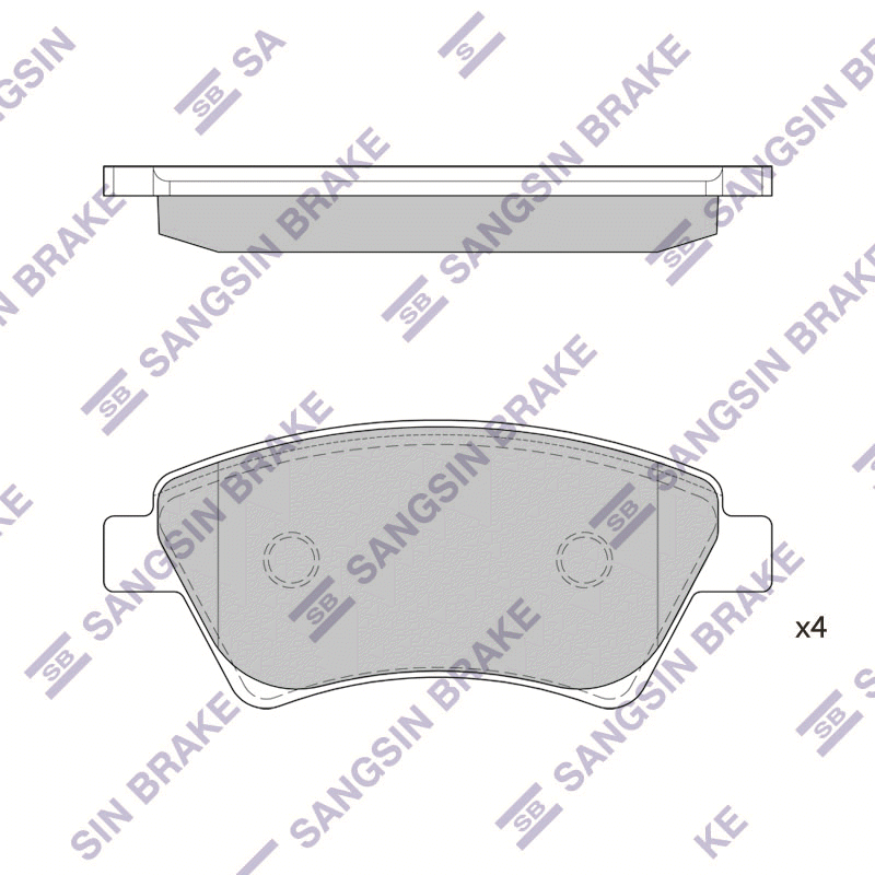 Передние тормозные колодки Sangsin SP1413