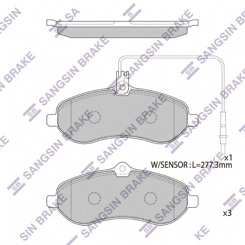 Передние тормозные колодки Sangsin SP1415