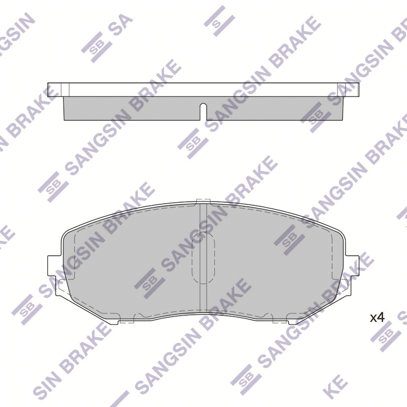 Передние тормозные колодки Sangsin SP1416